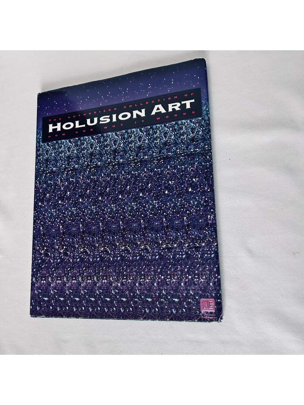 Vintage 90s Holusion Art Book Authorized Collection Magic Eye 3D Illusion